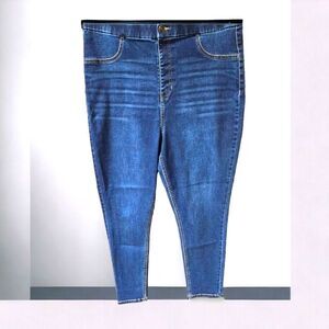 NWOT NO BO Plus Size Super High Rise Dark Denim Jeans been